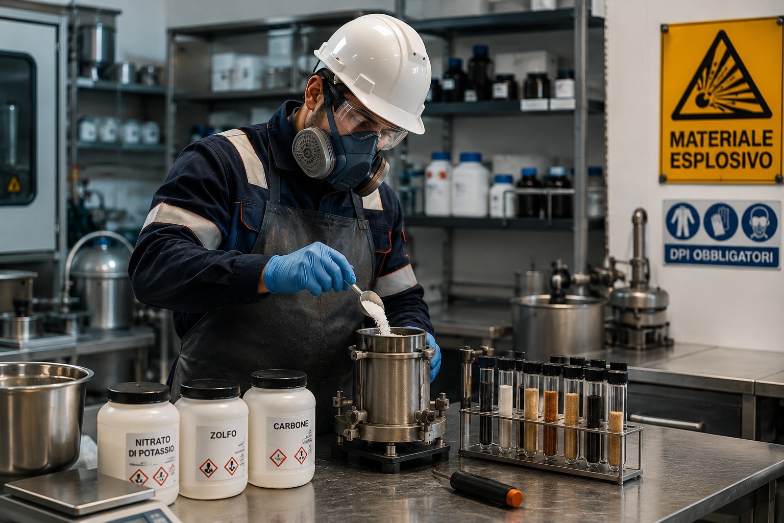 Fabbricazione e accensione prodotti pirotecnici